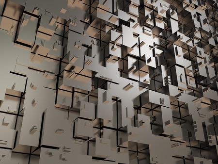 3d illustration of abstract metal industrial background