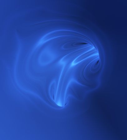 abstract 3d illustration of blue waves backgroundの写真素材