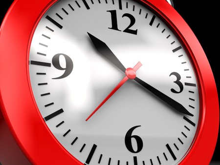 abstract 3d illustration of generic clock dial closeup