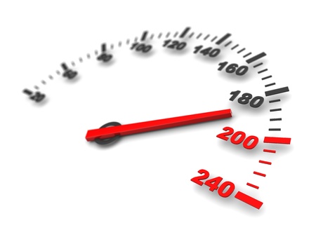 abstract 3d illustration of danger speedの写真素材