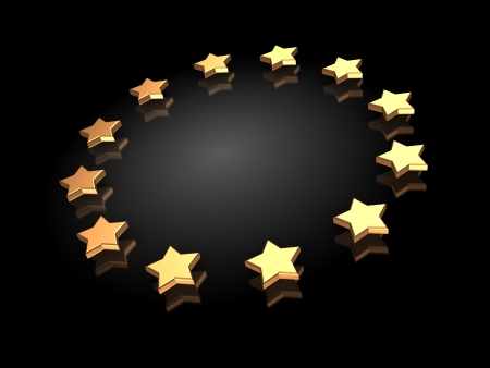 Ranking:  group of golden stars on a black backgroundの写真素材