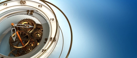 abstract 3d illustration of clockworks backgroundの写真素材