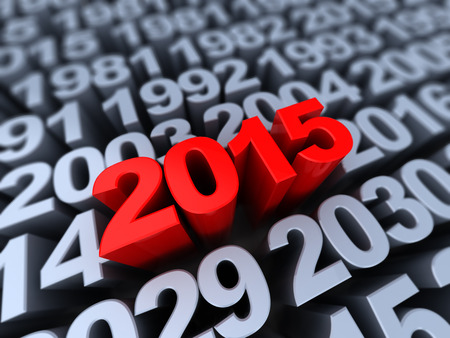 abstract 3d illustration of new 2015 year signの写真素材