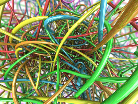 abstract 3d illustration of material fibers microscopic