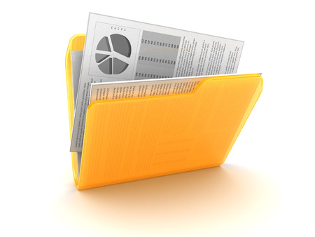 3d illustration of documents folder iconの写真素材