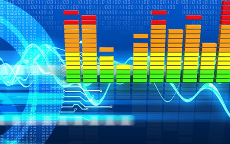 3d illustration of  over cyber background