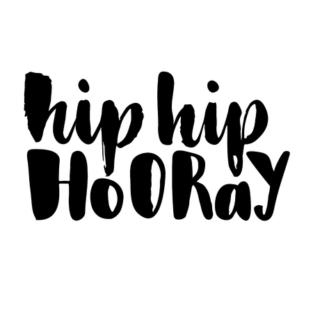 Hip hip hooray greeting card.のイラスト素材