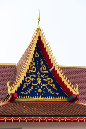 roof temple at Lamphunの写真素材