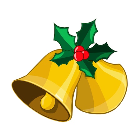 Christmas Jingle bells isolated on white backgroundのイラスト素材