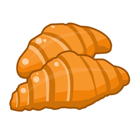 croissants  isolated illustration on white backgroundのイラスト素材