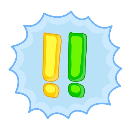 exclamation mark isolated illustration on white backgroundのイラスト素材