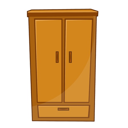 wardrobe isolated illustration on white backgroundのイラスト素材