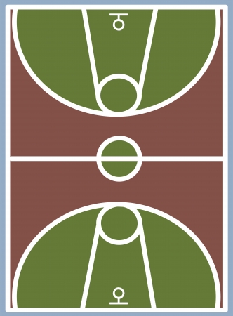 Basketball court Vector Illustrationのイラスト素材