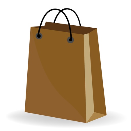 paper bag isolated illustration on white backgroundのイラスト素材