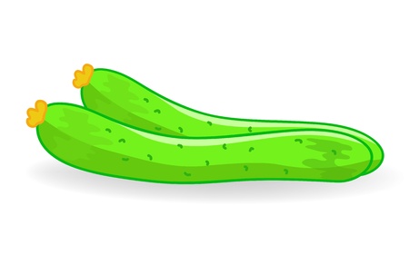 Cucumber isolated illustration on white backgroundのイラスト素材
