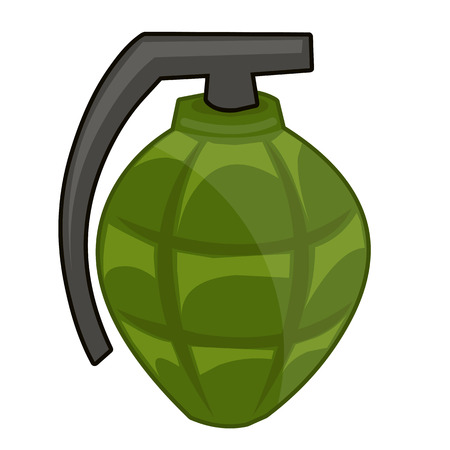 Hand Grenade isolated illustration on white backgroundのイラスト素材