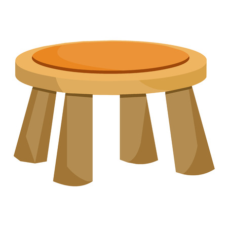 round chair isolated illustration on white backgroundのイラスト素材