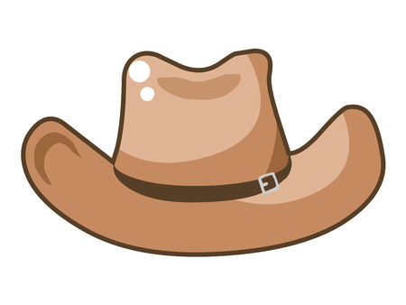 cowboy hat isolated illustration on white backgroundのイラスト素材
