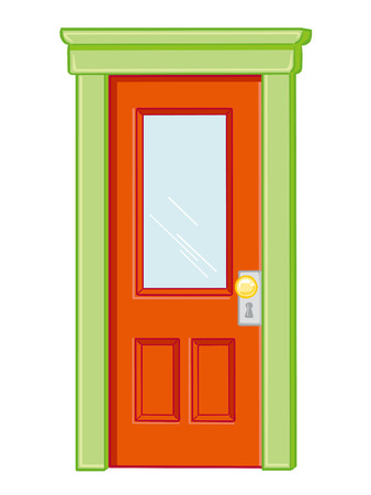 door isolated illustration on white backgroundのイラスト素材