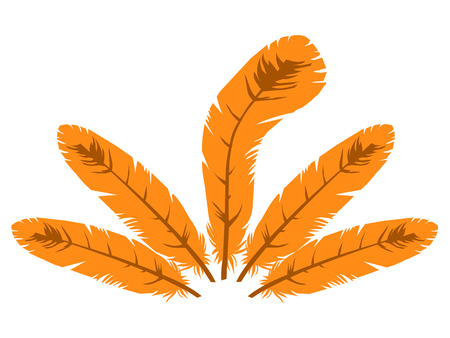 feather isolated illustration on white backgroundのイラスト素材