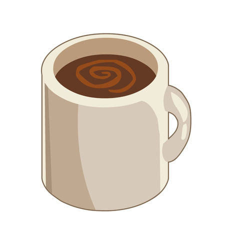 Cup of coffee isolated on white backgroundのイラスト素材