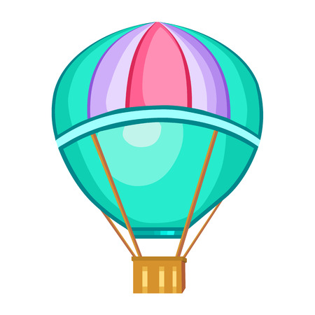 hot air balloon isolated illustration on white backgroundのイラスト素材