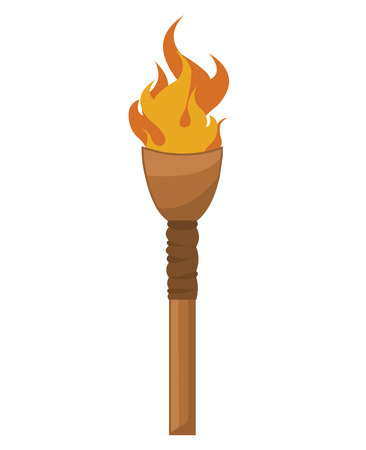torch isolated illustration on white backgroundのイラスト素材