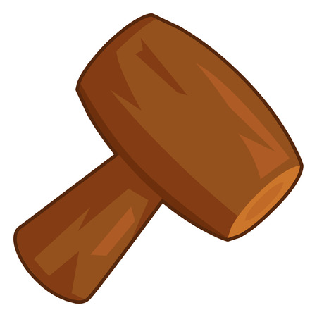 wooden mallet isolated illustration on white backgroundのイラスト素材