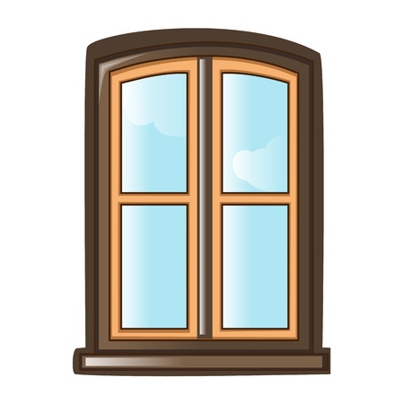 window isolated illustration on white backgroundのイラスト素材