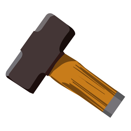 hammer isolated illustration on white のイラスト素材