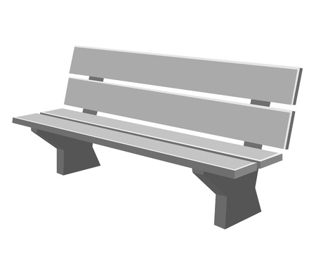 park bench isolated illustration on white のイラスト素材