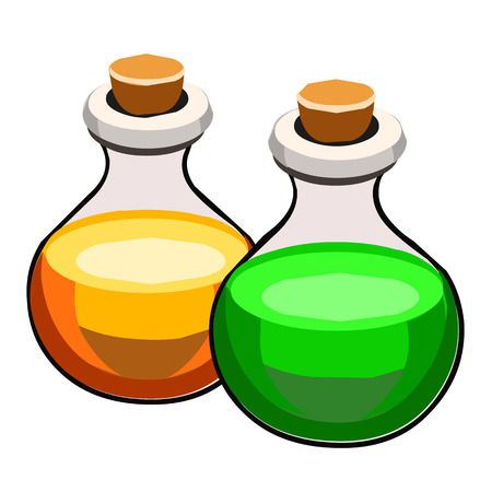 Test tube isolated illustration on white のイラスト素材