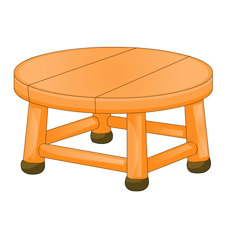 wood Chair isolated illustration on white のイラスト素材