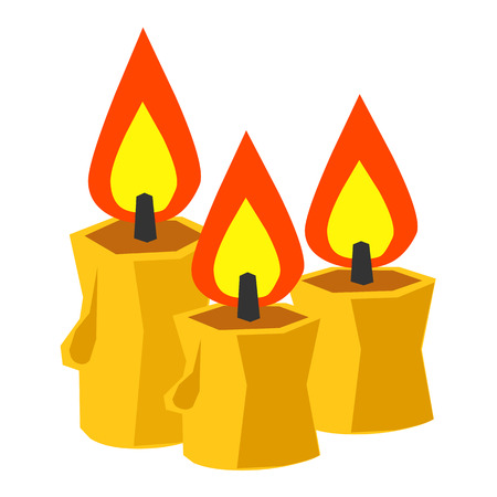 Candle isolated illustration on white のイラスト素材