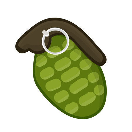 Hand grenade isolated illustration on whiteのイラスト素材