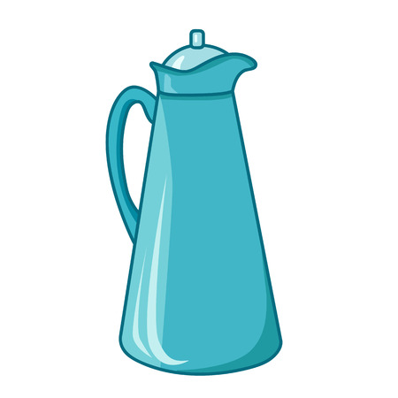 teapot isolated illustration on white backgroundのイラスト素材