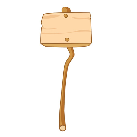 Wooden signs isolated illustration on white backgroundのイラスト素材