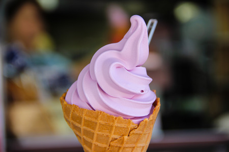 blueberry ice cream cone