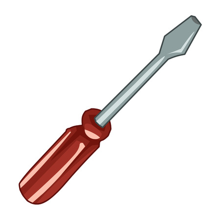 screwdriver isolated illustration on white backgroundのイラスト素材