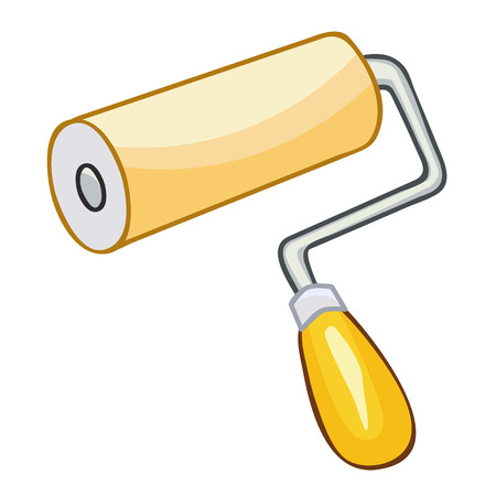 paint roller isolated illustration on white backgroundのイラスト素材