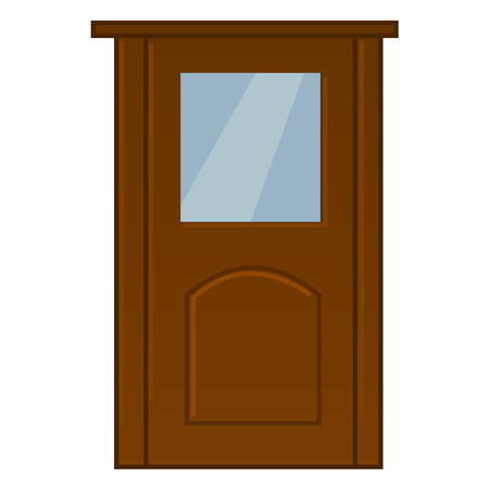 door isolated illustration on white backgroundのイラスト素材