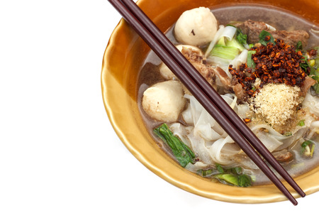 pork noodles in soup thai style