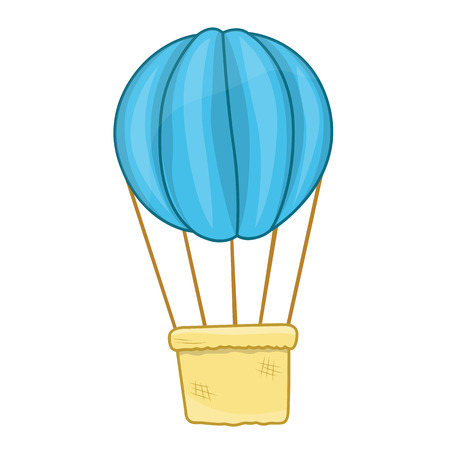hot air balloon isolated illustration on white backgroundのイラスト素材