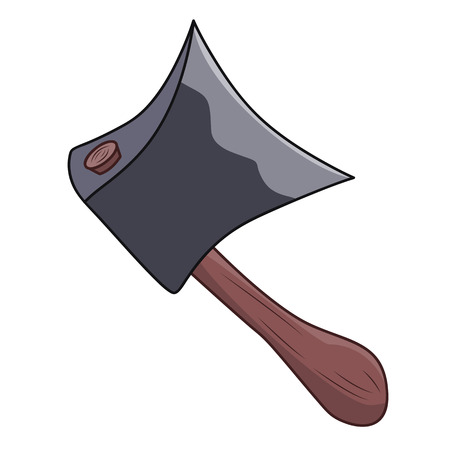 axe isolated illustration on white backgroundのイラスト素材