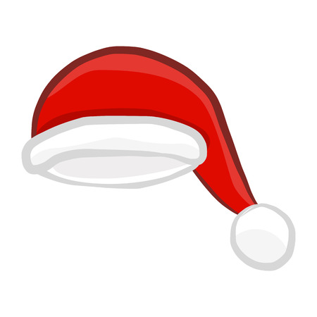 Santa hat isolated illustration on white backgroundのイラスト素材
