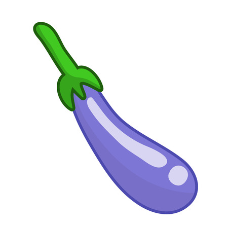 eggplant isolated illustration on white backgroundのイラスト素材