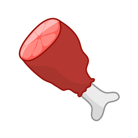 meat isolated illustration on white backgroundのイラスト素材