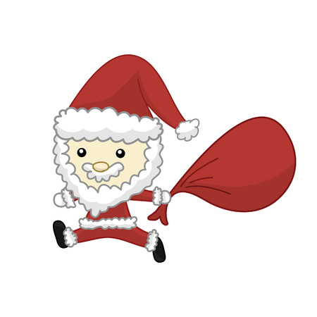 Santa Claus isolated illustration on white backgroundのイラスト素材