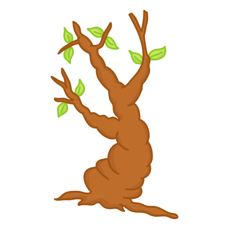 tree isolated illustration on white backgroundのイラスト素材