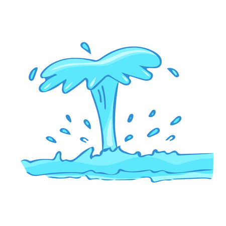 water splash isolated illustration on white backgroundのイラスト素材